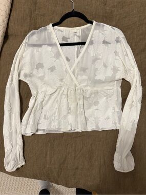 Wilfred Ivory Floral Textured Top